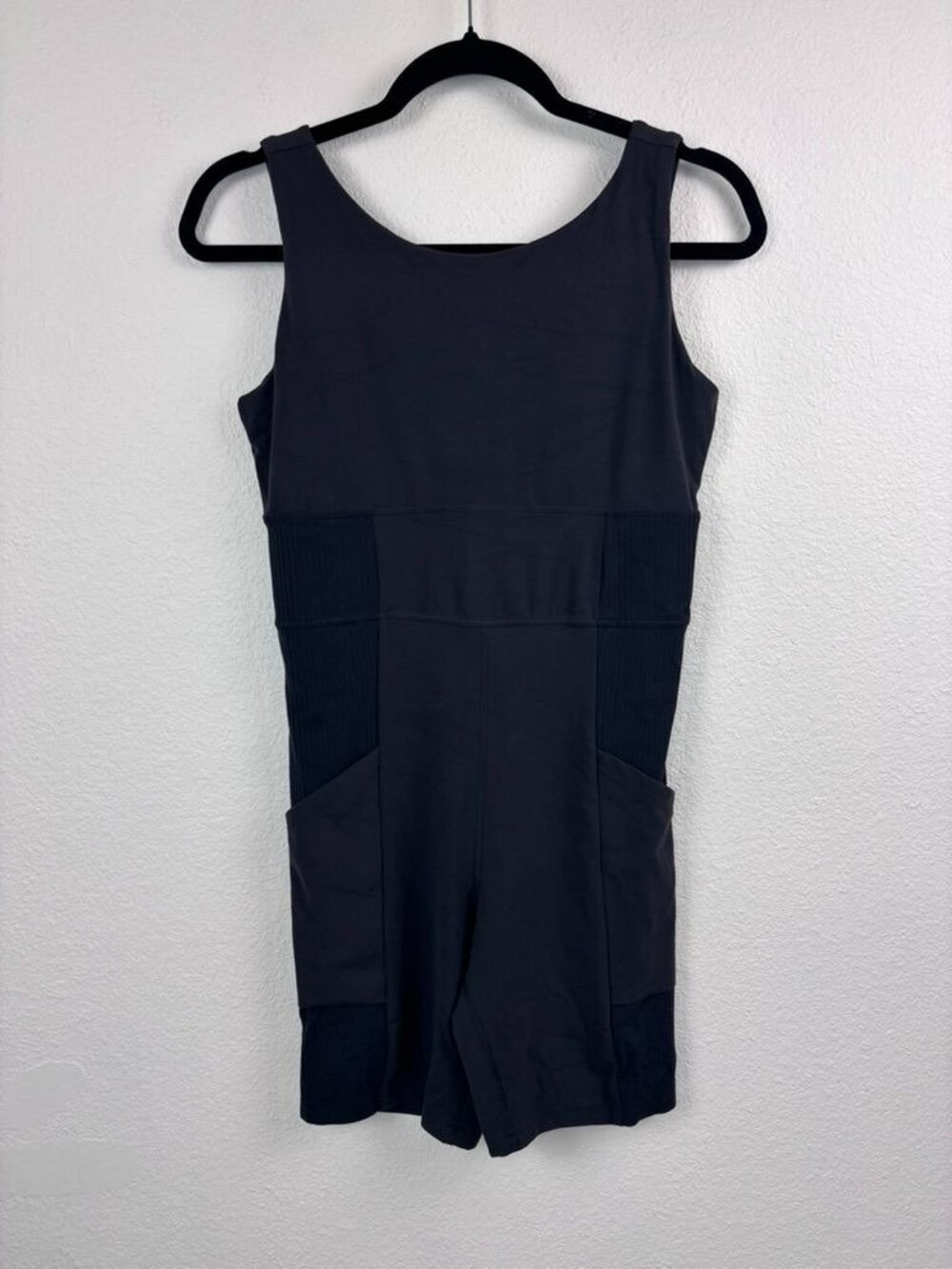 REI women's medium black active pursuits romper bodysuit hiking athletic outdoor